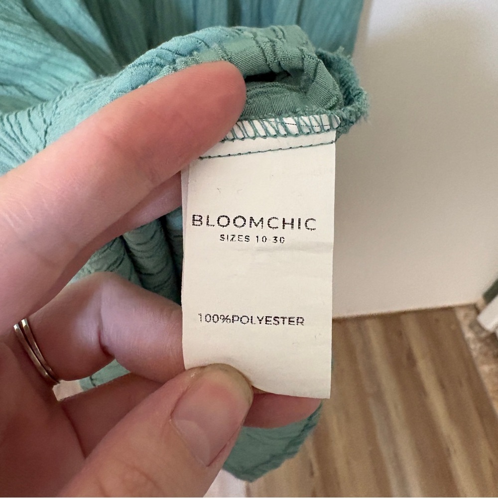 Bloomchic Solid Striped Flutter Maxi Dress - image 9